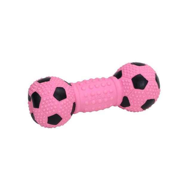 Coastal Pet 55 in Rascals Latex Toy Soccer Dumbbell Pink 76484832666
